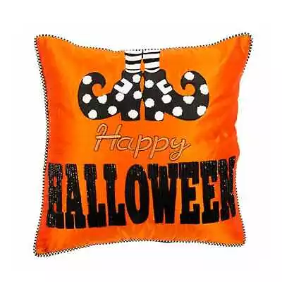 Brand New Mackenzie Childs Happy Feet Halloween Pillow • $89