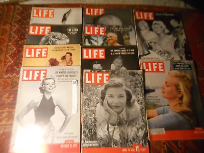 10 Lot LIFE MAGAZINE Lots ADS 1948 1951 1949 Paris Fashions Harry Truman Eva Sai • $26.99