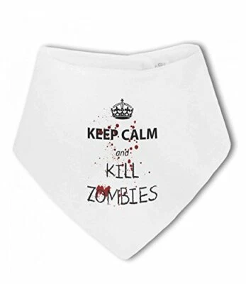 £7.49 • Buy Keep Calm And Kill Zombies Gaming - Baby Bandana Bib By BWW Print Ltd