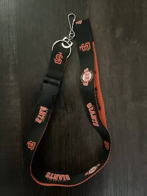 MLB San Francisco Giants Lanyard Keychain Black/Orange- New • $9.99
