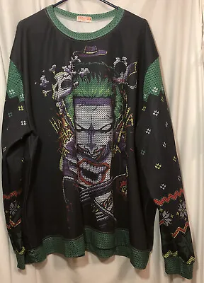 $38.55 • Buy Friday 89 DC Joker “Ugly Christmas Sweater” Men’s Size 5XL