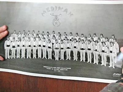 Medinah Golden Chanters 1939 Photo Large Format Chicago Shirners Temple Singing • $34