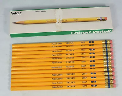 12 NOS Vintage Faber Castell Velvet 3557 #2 Writing Pencils • $9.99