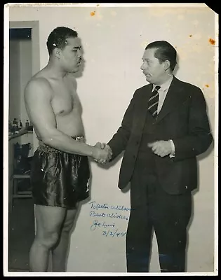 1948 JOE LOUIS Hand Signed Autographed Photo Before Muhammad Ali & Mike Tyson • $249.01