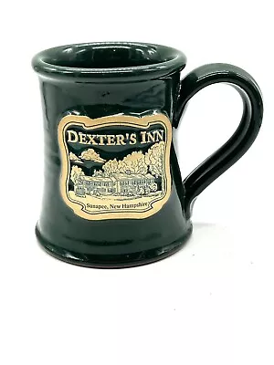 Deneen Pottery Dexter's Inn Sunapee New Hampshire Green Ceramic Mug Cup 2009 • $20