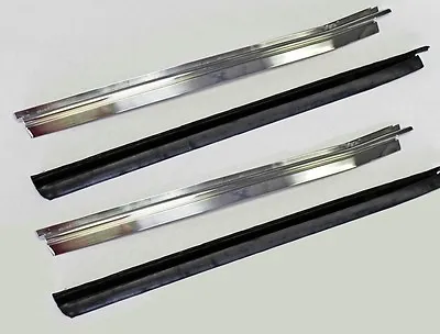 NEW! 1969-1970 Mustang Fastback Door Glass Quarter Window Channels Stainless Set • $129.80