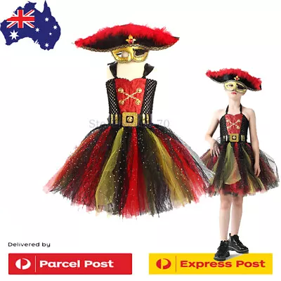 Girl Costume Pirates Cosplay Costume Fancy Princess Skirt Book Week Costume • $42.90