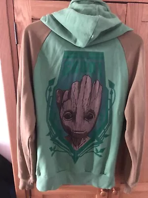 Marvel Guardians Of The Galaxy 2 Groot Zipped Hoodie Jacket Small Adult • £14.99