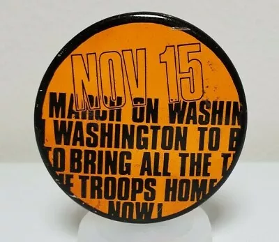 Original March On Washington Vietnam Protest 1969 Button  • $25