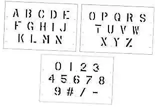 1 Inch Military Letter And Number Stencil Set | 10 Mil | Numbers & Letters • $24.53