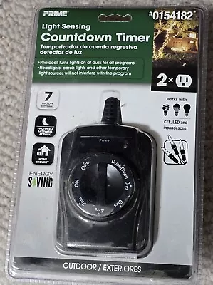 Prime Light Sensing Countdown Timer 7 On/Off Settings #0154182 Model: UTTNOCD2 • $8