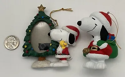 Vintage Peanuts Lot Of 2 Snoopy Christmas Tree Ornaments • $9.99