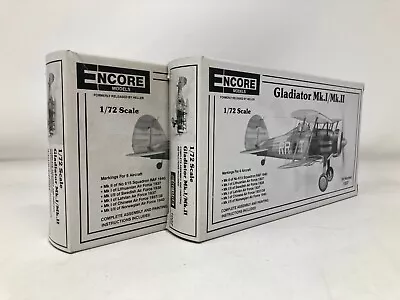 Set Of 2 Encore Models Gladiator Mk.I/Mk.II 1/72 Scale Model Kits NIB 148945 • $35