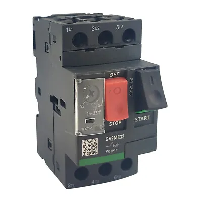 GV2ME32 24A-32A Deca Motor Circuit Breaker Manual Motor Starter Button GV2ME NEW • $36.99