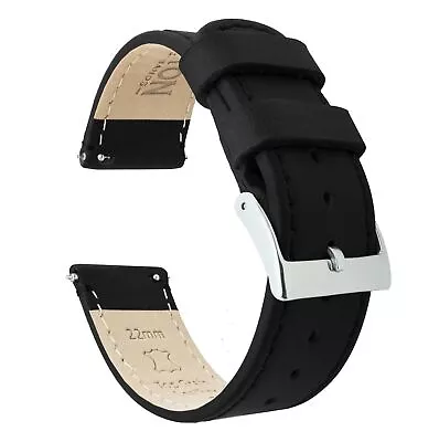 Black Leather Quick Release Watch Band Watch Band • $28.99