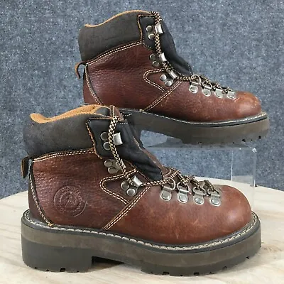 Candies Boots Womens 7 M Vintage Chunky Sole Thick Hiking Combat 46-14259 Brown • $52.24