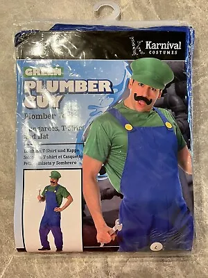 Super Mario Bros. Luigi Adult Costume Green Mens Large Karnival Halloween NEW! • $29.99