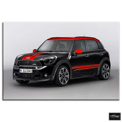 Mini John Cooper Works   Cars BOX FRAMED CANVAS ART Picture HDR 280gsm • £19.99