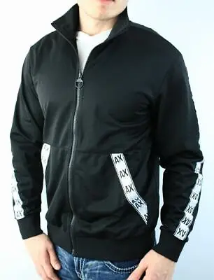 Armani Exchange A|X Mens Full Zip Up Track Jacket Sweatshirt Tape Logo NWT • $95