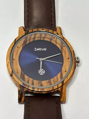 Working Men's Wood Zeitholz Quartz Watch AR • $28