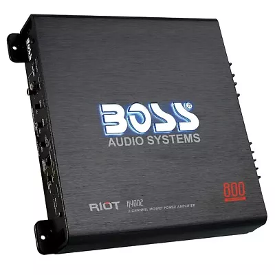 1 BOSS AUDIO SYSTEMS R4002 Amplificatore 2 Ch 800 Watt Max Bagagliaio Auto Car • £130.47