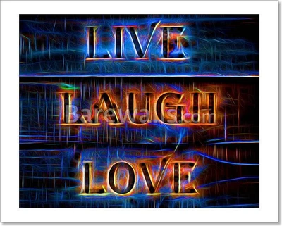 £73.67 • Buy Live Laugh Love Qyote Art Print, Poster, Decor | Scroll For More Sizes & Canvas.