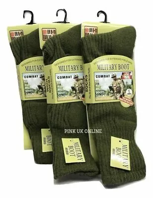 £8.85 • Buy 3 Pairs Mens Army Socks Thermal Long Military Socks Heat Tog Size UK 6-11