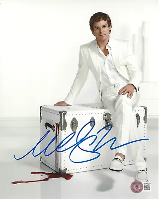 MICHAEL C. HALL SIGNED DEXTER 8x10 PHOTO A MORGAN NEW BLOOD SHOW BECKETT COA BAS • $114.79