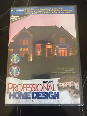 Professional Home Design By Punch PC Windows 95 98 Brand New Sealed Never Used • £5.99