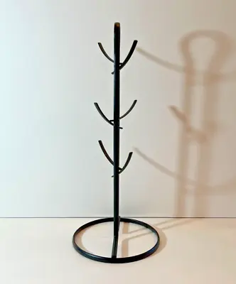 Black Metal MUG TREE Coffee Cup Holder 14  Tall Holds 6 Cups NOT Included • $13.95