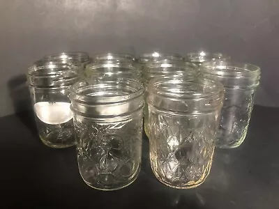 Vintage Ball 1/2 Pint Jelly Jars Glass 3 7/8  Tall Lot Of 10 Mixed • $25