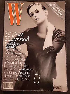 W Magazine April 1996 Demi Moore Cvr.  Richard Gere Cameron Diaz  • $20