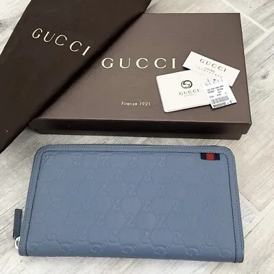 Gucci Dusty Blue Travel Organizer Wallet • $1500