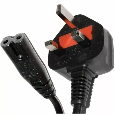 Figure 8 Mains Power Lead  IEC C7 Cable PS5 PS4 PS3 XBOX ONE SLIM 5Amp • £6.97