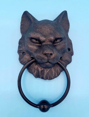 $34.90 • Buy NEW Black Cat Gargoyle Door Knocker 7  Tall