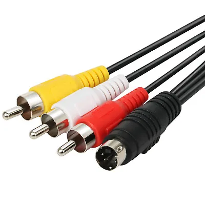 £3.99 • Buy TRIXES 4 Pin S Video To 3 RCA TV Cable Male NEW Cable Lead For Laptop PC Audio