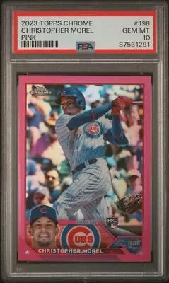 Christopher Morel 2023 Topps Chrome Pink Refractor Cubs RC Rookie PSA 10 • $32