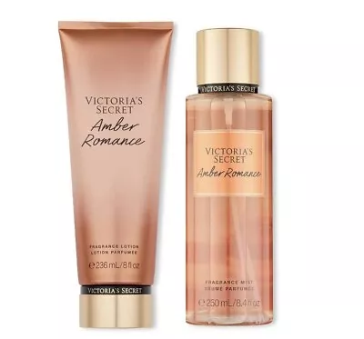 Victoria's Secret Amber Romance Body Mist & Lotion Set FREE SHIPPING • $20.43