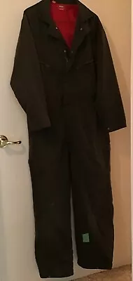 Dickies Mens Black Coveralls Work Wear Jumpsuit Long Sleeve Collared Size 42/44 • $20.40