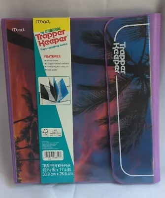 Mead Trapper Keeper Tropical  3 Ring Portfolio Binder Notebook 2 Folders Pocket • $18.99