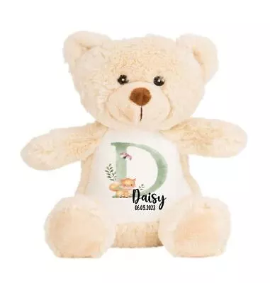 Personalised Teddy Bear New Baby Gift Personalised Plush Soft Toy Your Name • £19.99