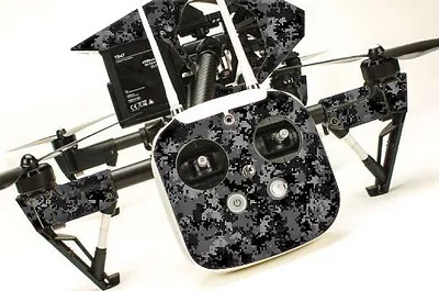 DJI Inspire 1 Quadcopter/Drone Wrap/Skin Transmitter | Digital Camo Black • $29.95