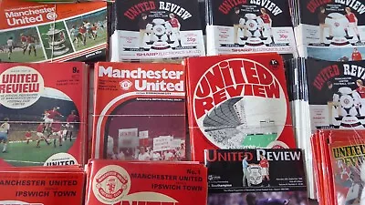 Manchester United Home Programmes Seasons 1974/75 - 1978/79 • £2.30