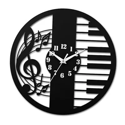 12 Inch Music Wall Clocks With Musical Note And Piano Musical Note Wall Clock • $41.45