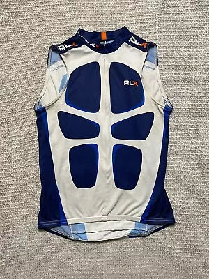 Polo Ralph Lauren RLX Cycling Vest Jersey Sleeveless Pockets Size Medium • $25.95