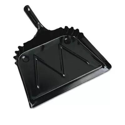 Boardwalk 04212EA Metal Dust Pan 12 X 14 2   Handle 20-gauge Steel Black • $27.09