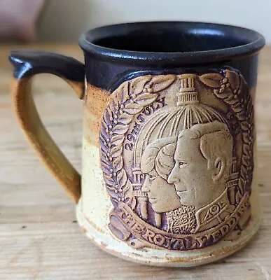 Vintage 1981 Quantock Pottery The Royal Wedding Mug 9cm Height • £9.99