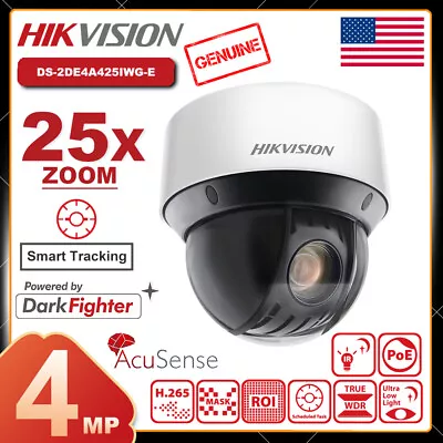 Hikvision 4MP 25x PTZ IP Camera Auto-Tracking DarkFighter PoE+ DS-2DE4A425IWG-E • $366