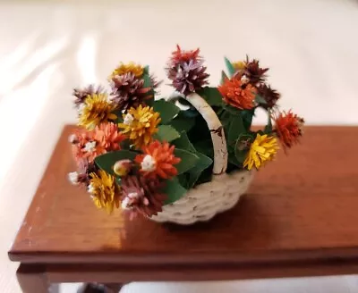 Vintage Dollhouse Miniature Flower Basket 1:12 • $29.99