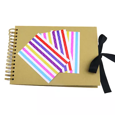 £8.66 • Buy DIY Scrapbooking Scrapbook Photo Album Hardcover Book Kit 80 Pages For Wedding